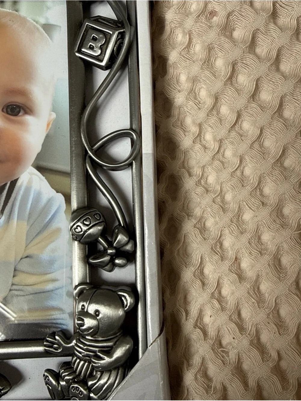 Malden Silver Nursery Photo Frame with Baby Motifs
